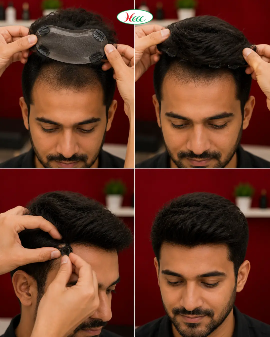 Hair Clipping Process - Removable Self-Attach Hair Patch Clipping for Baldness at Hair Care City Centre Beauty Clinic Coimbatore