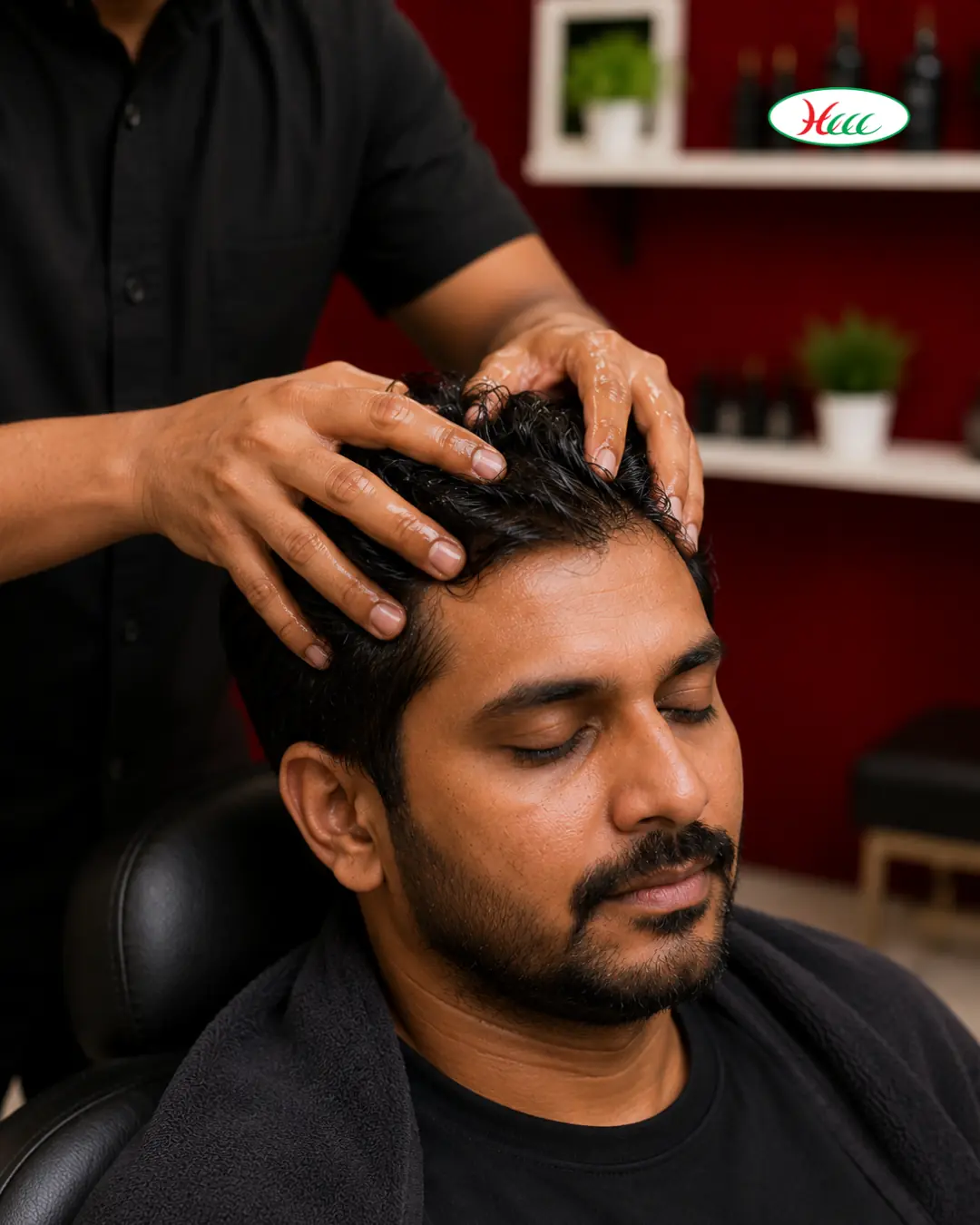 Therapeutic Head Oil Massage for Hair Growth and Scalp Health at Hair Care City Centre Beauty Clinic Coimbatore