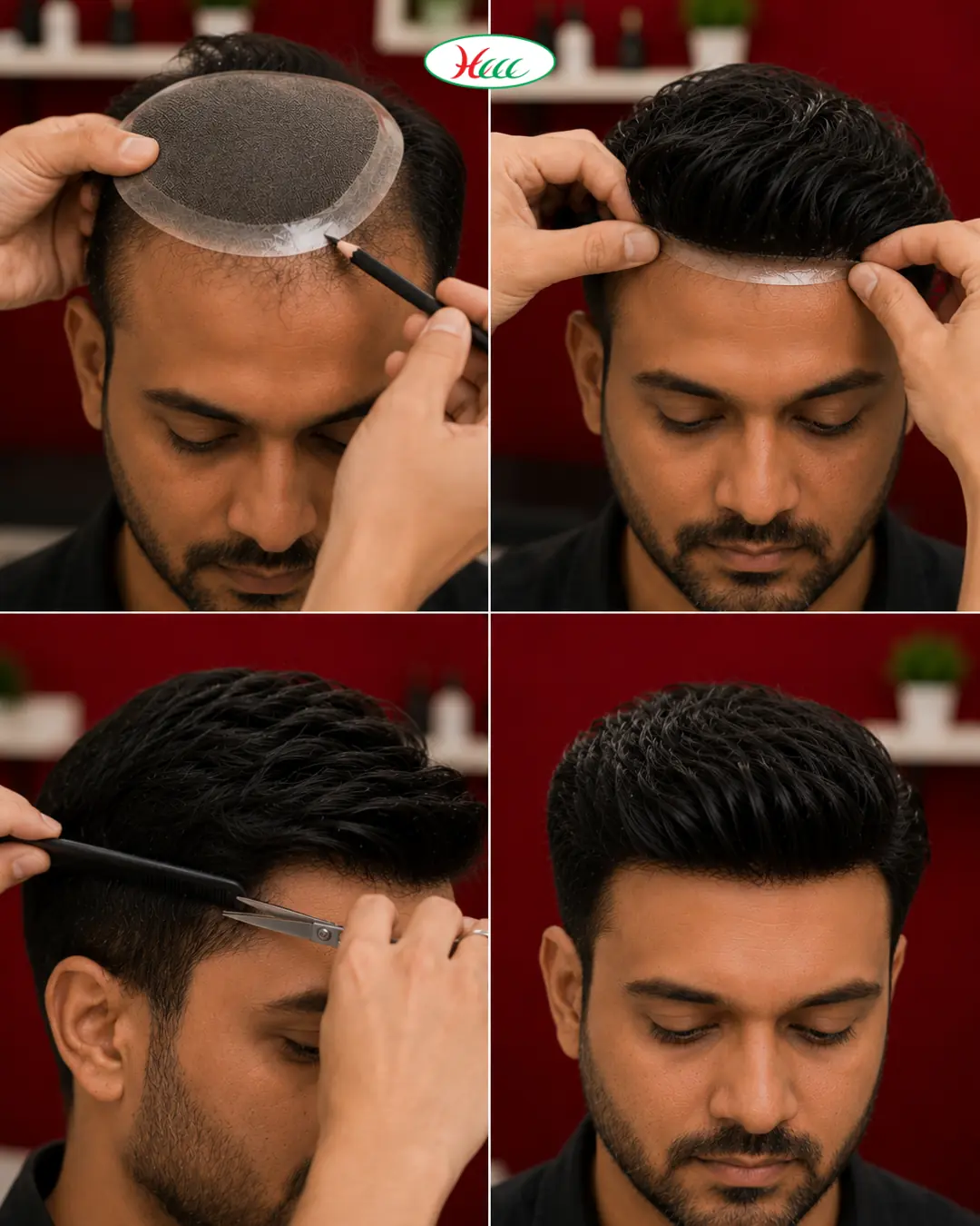 Silicon Bonding Hair Patch Process - Advanced Non-Surgical Silicon Base Hair Fixing for Baldness at Hair Care City Centre Beauty Clinic Coimbatore