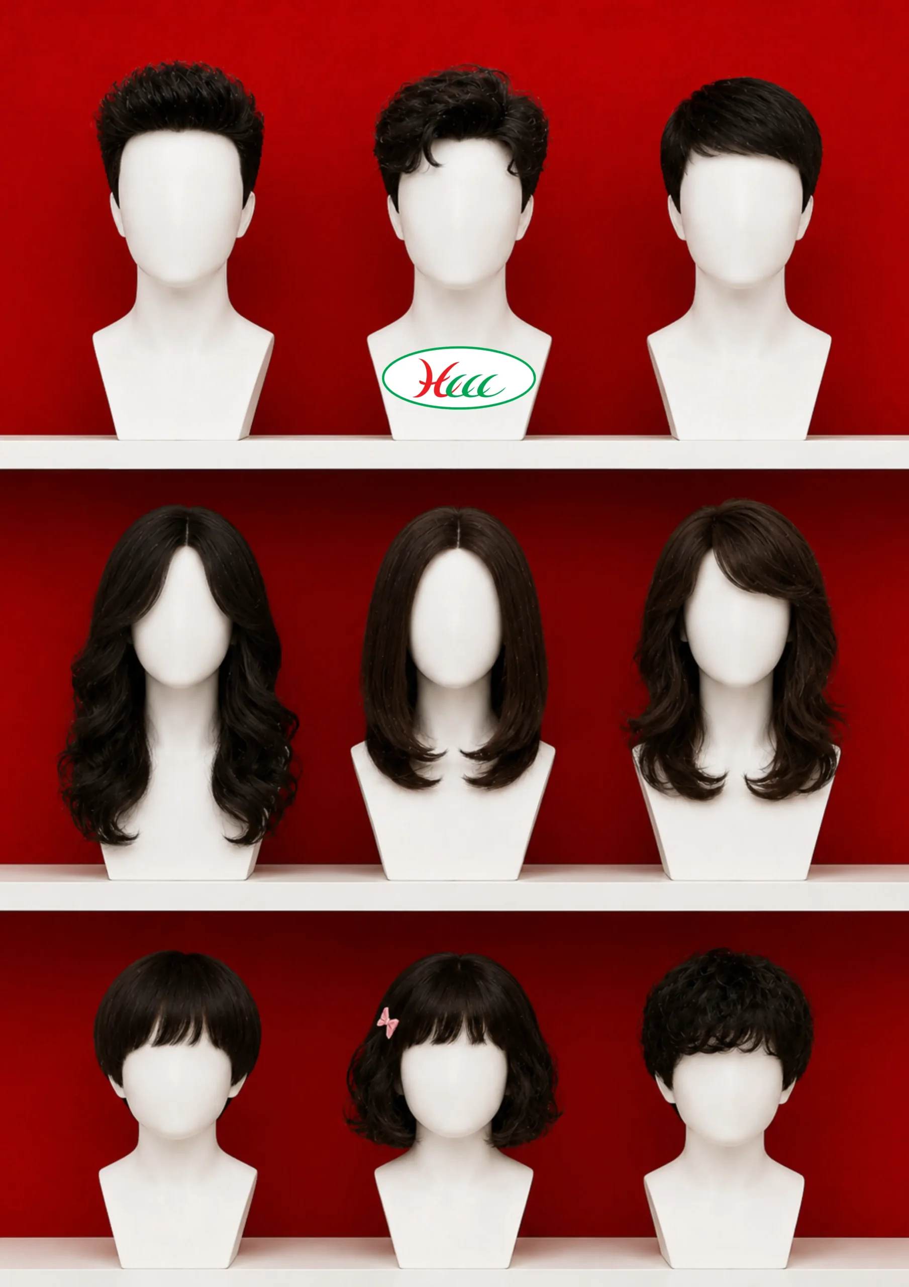 Hair Wigs and Collections Product Display - Men Women Natural Human Hair Wig Shop at Hair Care City Centre Beauty Clinic Coimbatore