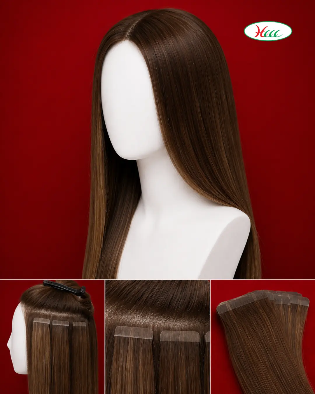 Tape-In Women's Hair Extensions — flat invisible finish at HCCC Coimbatore