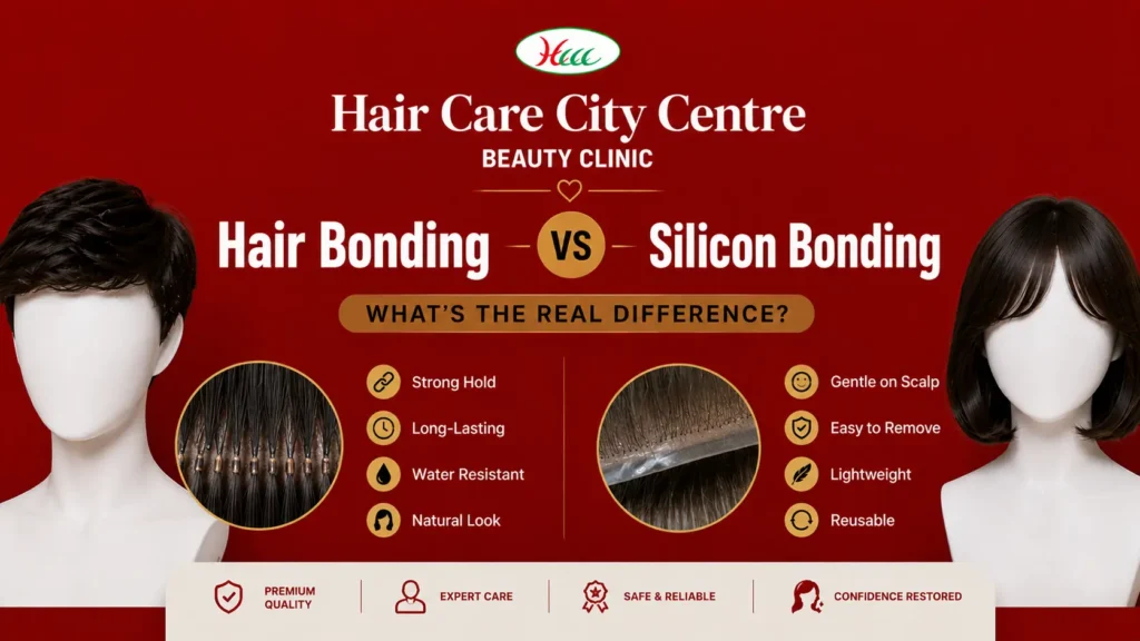 Hair Bonding vs Silicon Bonding Features at HCCC Coimbatore - Strong Hold, Lightweight, Water Resistant Non-Surgical Hair Fixing